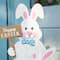 Glitzhome® 30.75" Easter Stacked Bunny Wooden Porch Décor
